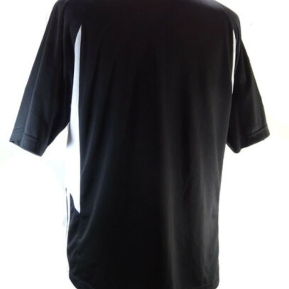 Adidas Athletic Shirt Black With White Stripes SzL - Picture 4 of 6